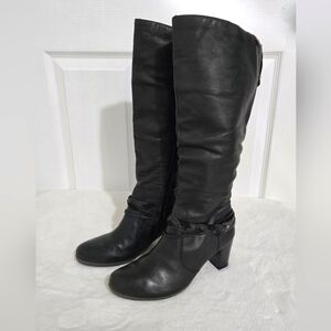 Pikolinos Leather Boots Women's Size 10/41 Knee High Black Boho Elegant Western